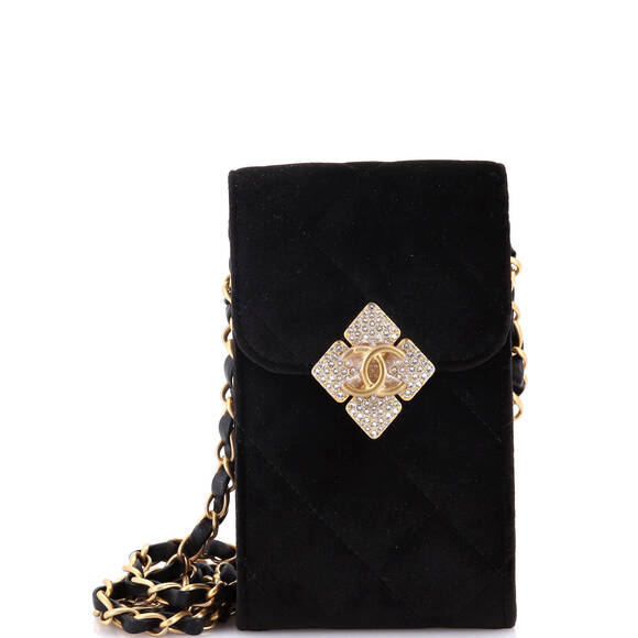 Chanel Diamond Lock Cc Phone Holder #176533C22B - Picture 1 of 8